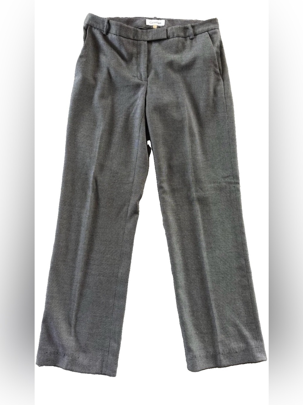Calvin Klein Dress Trousers Micro Geometric Pattern Black & White. Size 2.